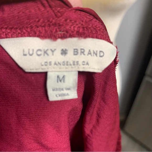 Lucky Brand Dark Berry Pink blouse size M - Picture 5 of 6